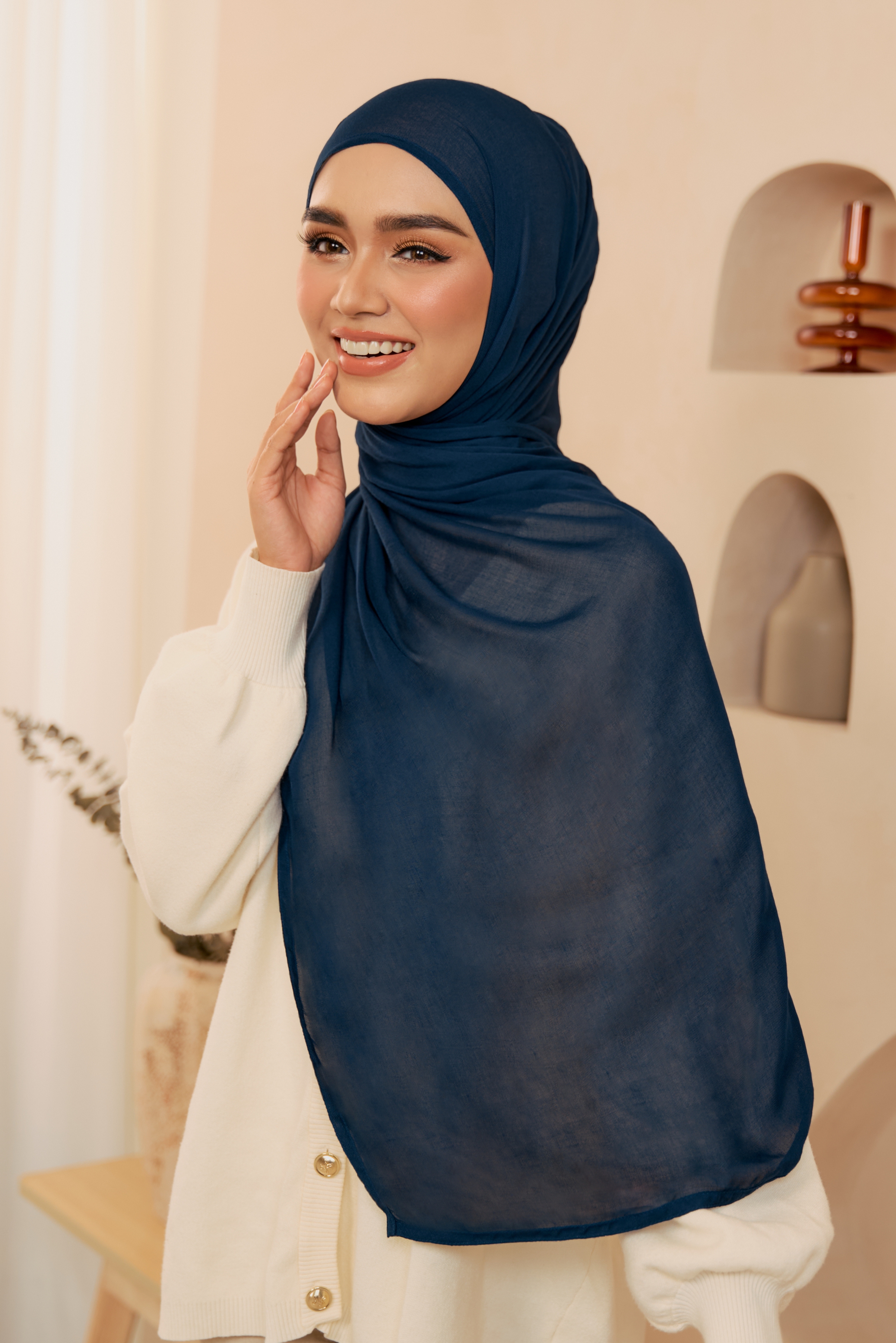 REA Modal Shawl in Teal Blue